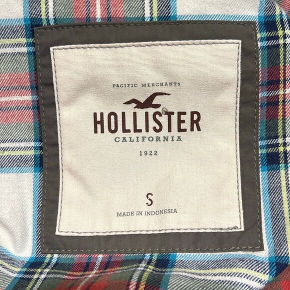 Hollister Womens Down Coat Sz Small Removable Faux Fur Collar Button & Zip Front - Picture 8 of 11